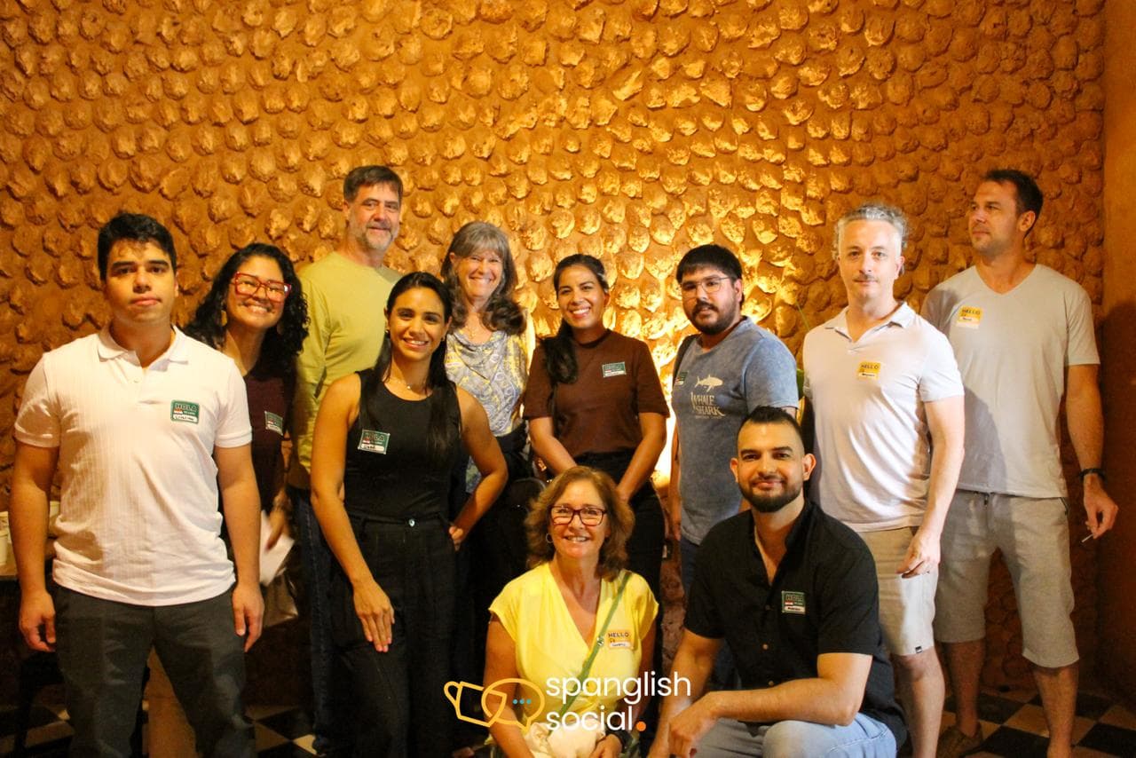 Spanglish language exchange event moment